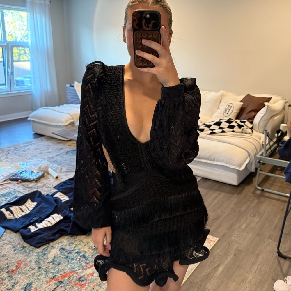 PatBO Black Mini Dress